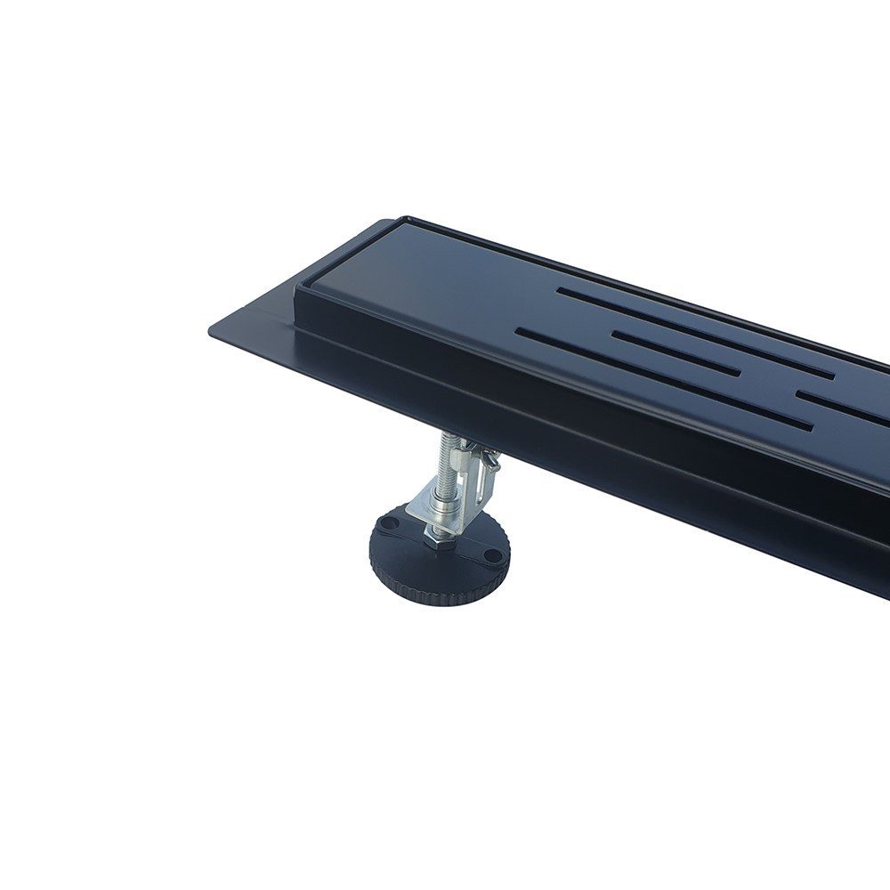 Aloni Duschrinne B090CM, einzel, 1-St., Aloni Duschrinne Ablaufblende Standard Schwarz matt 90 cm