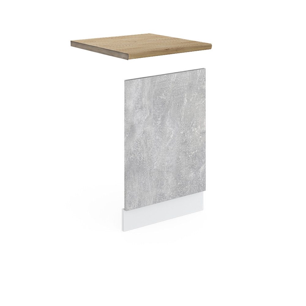 Vicco Frontblende R-Line, Beton/Weiß, 45 cm, AP Eiche (1 St)