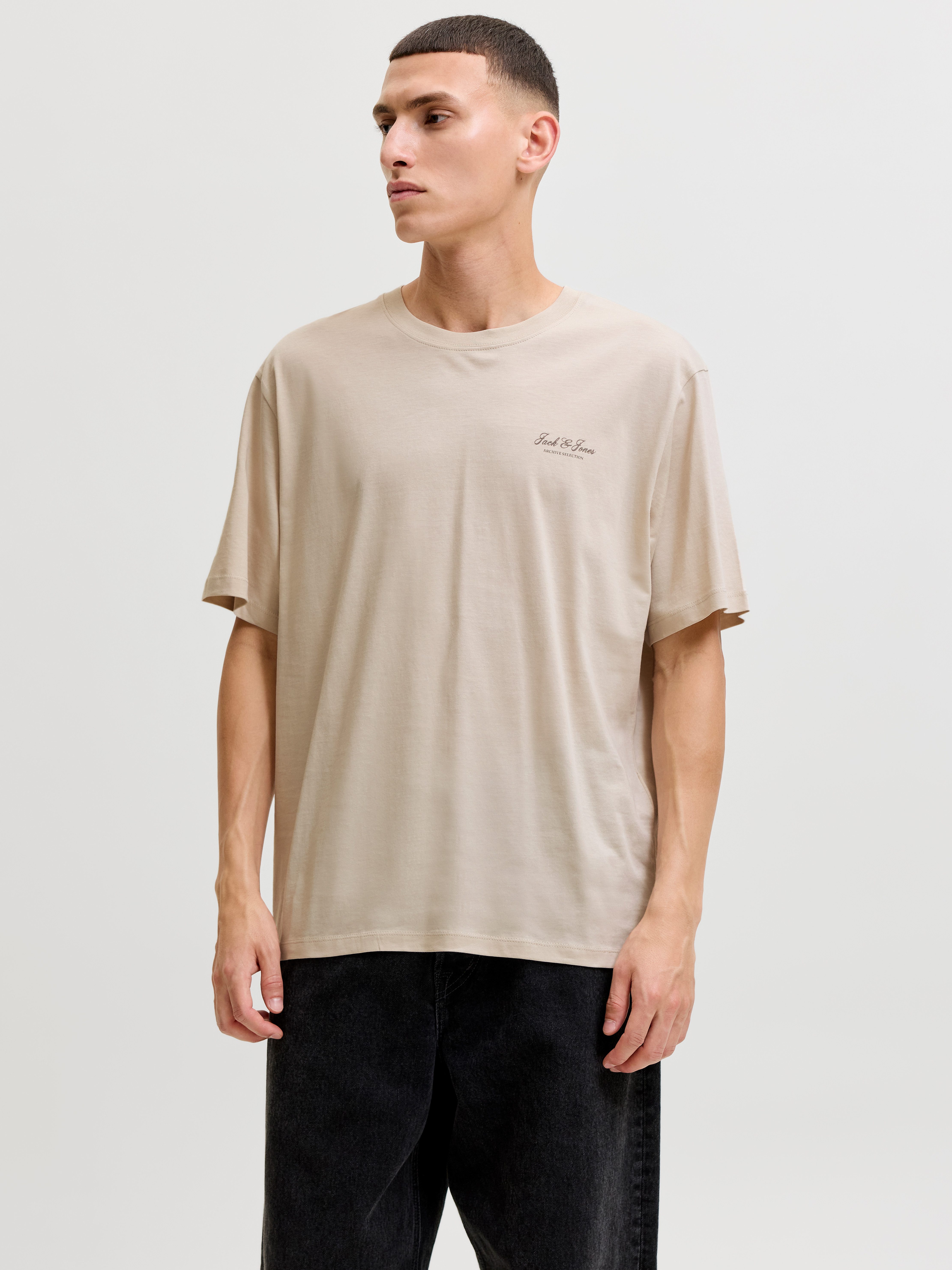 Jack & Jones T-Shirt JJEARCHIVE GRAPHIC TEE SS O-NECK 3PK MP (Packung, 3-tlg) Baumwolle, relaxed fit