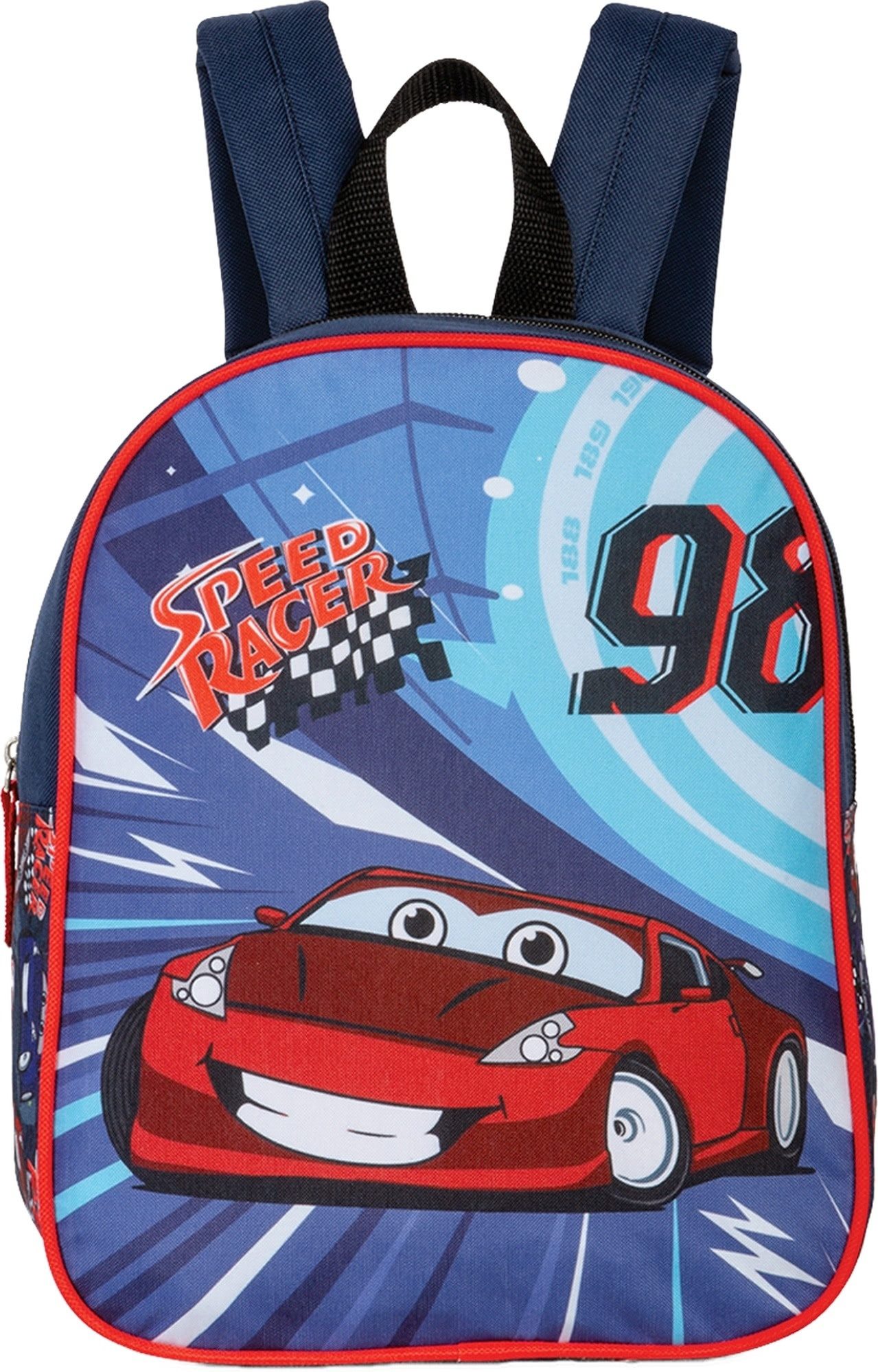 fabrizio® Rucksack Fabrizio Rucksack Kinder Speed Racer, Freizeitrucksack Polyester, blau ca. 29cm hoch, Auto