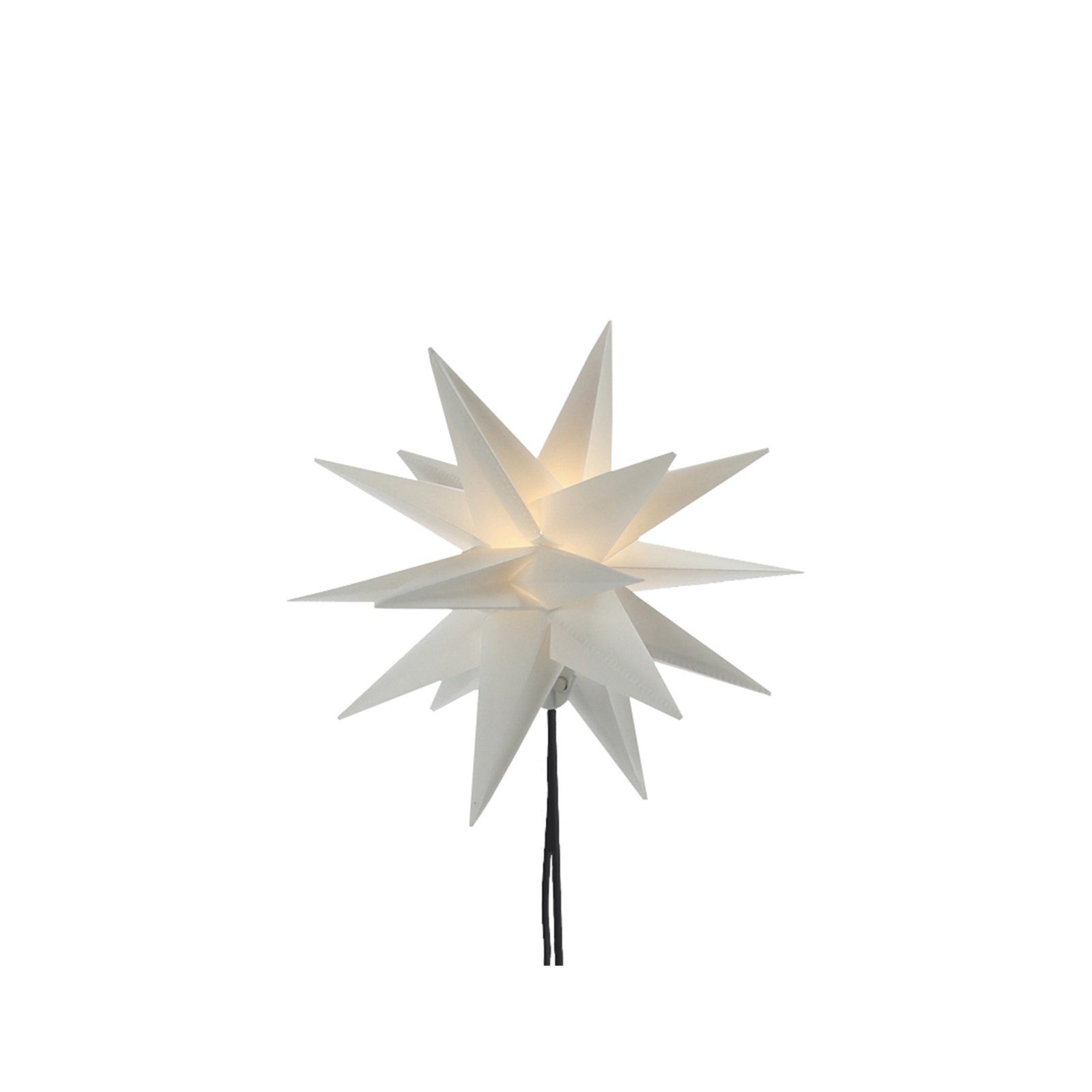 CEPEWA LED Stern LED Weihnachtsstern Ø 25 cm Weiß mit Erdspieß