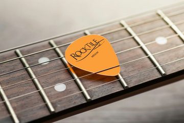 Rocktile Plektrum Plektren - Tortoise Design Guitar Pick, Stärke "Medium" (0,7 mm), 12 Stück im Set