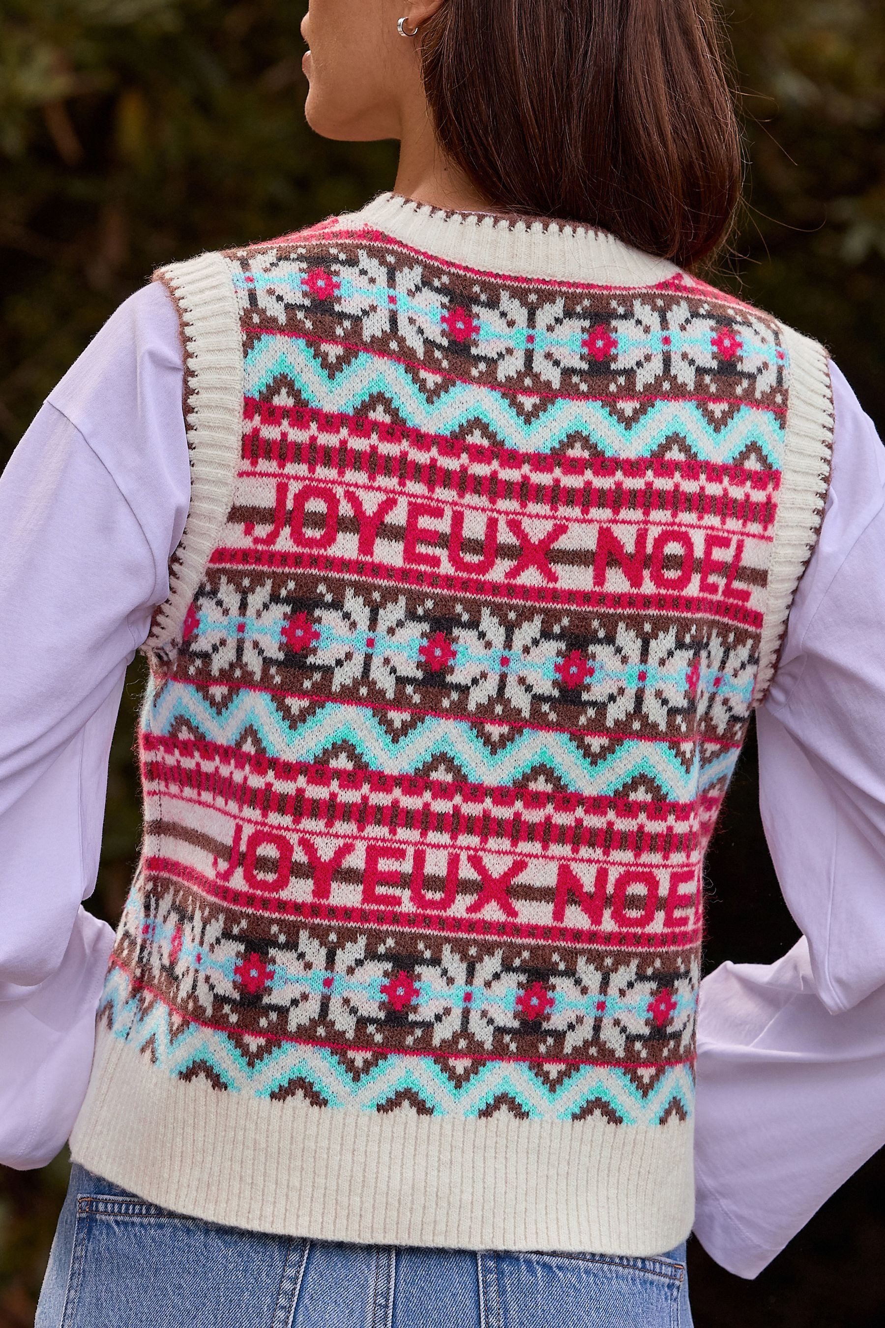 Next Strickpullover Langärmeliger Weihnachtspullover (1-tlg)