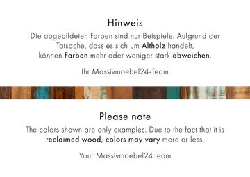 Massivmoebel24 Dreh-/Schwebetürenschrank Schrank Altholz 90x43x180 mehrfarbig lackiert INDUSTRIAL #07