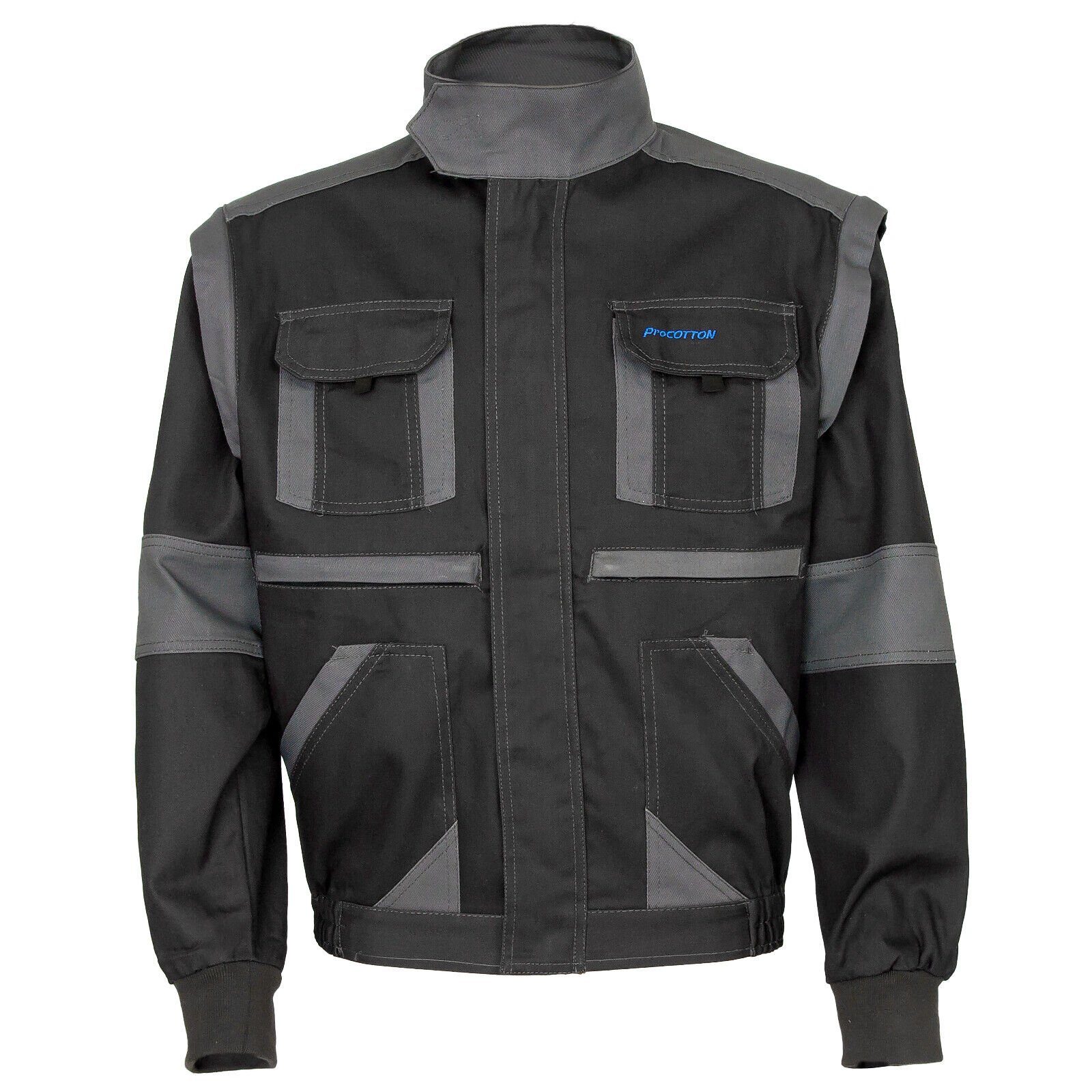 Artmas Arbeitsjacke Arbeitsjacke Arbeitsweste 2in1 Bundjacke Berufsjacke abnehmbare Ärmel Abgeschlossen mit einem Klettverschluss am Hals