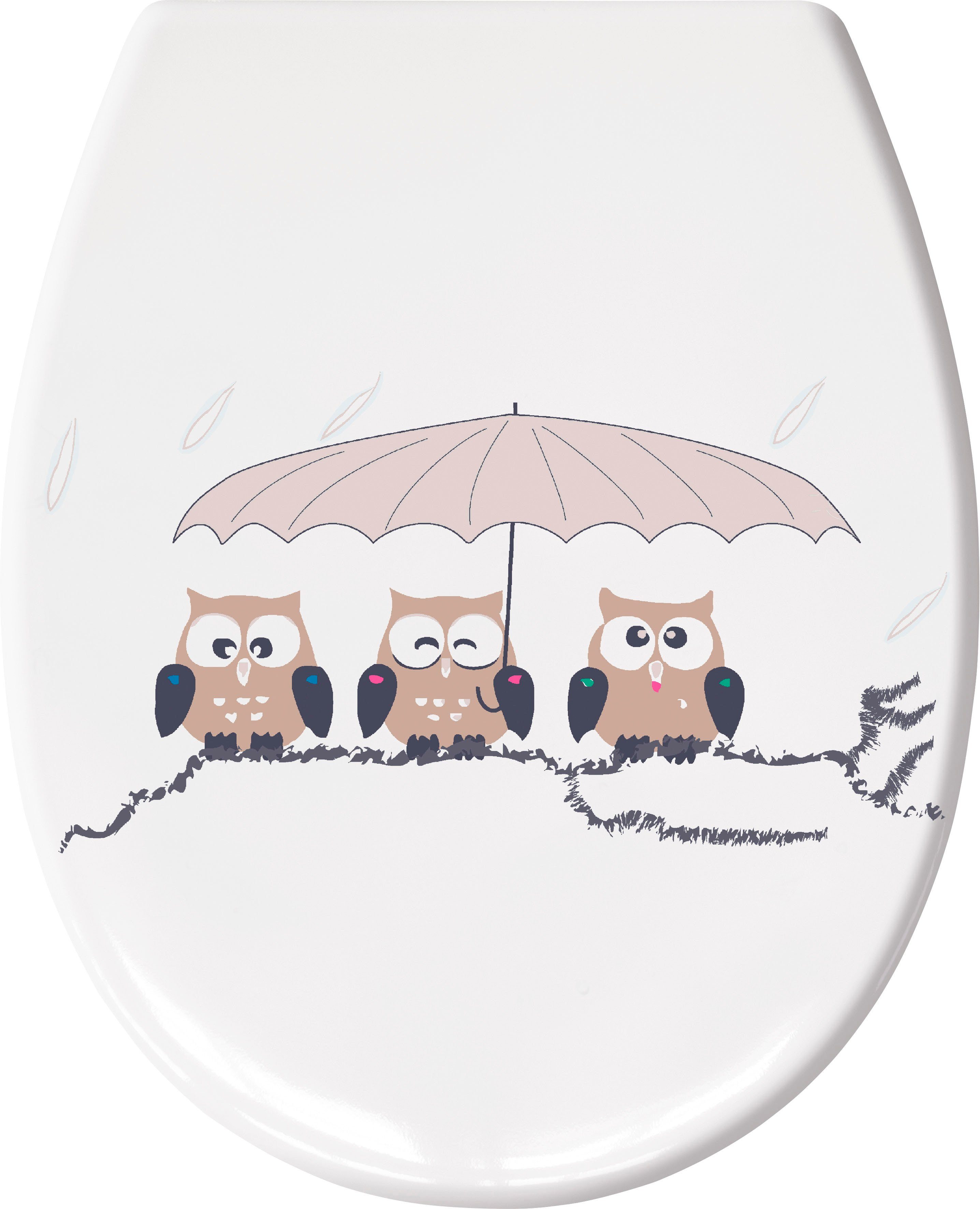 Kleine Wolke WC-Sitz Eulen, taupe, mit günstig online kaufen