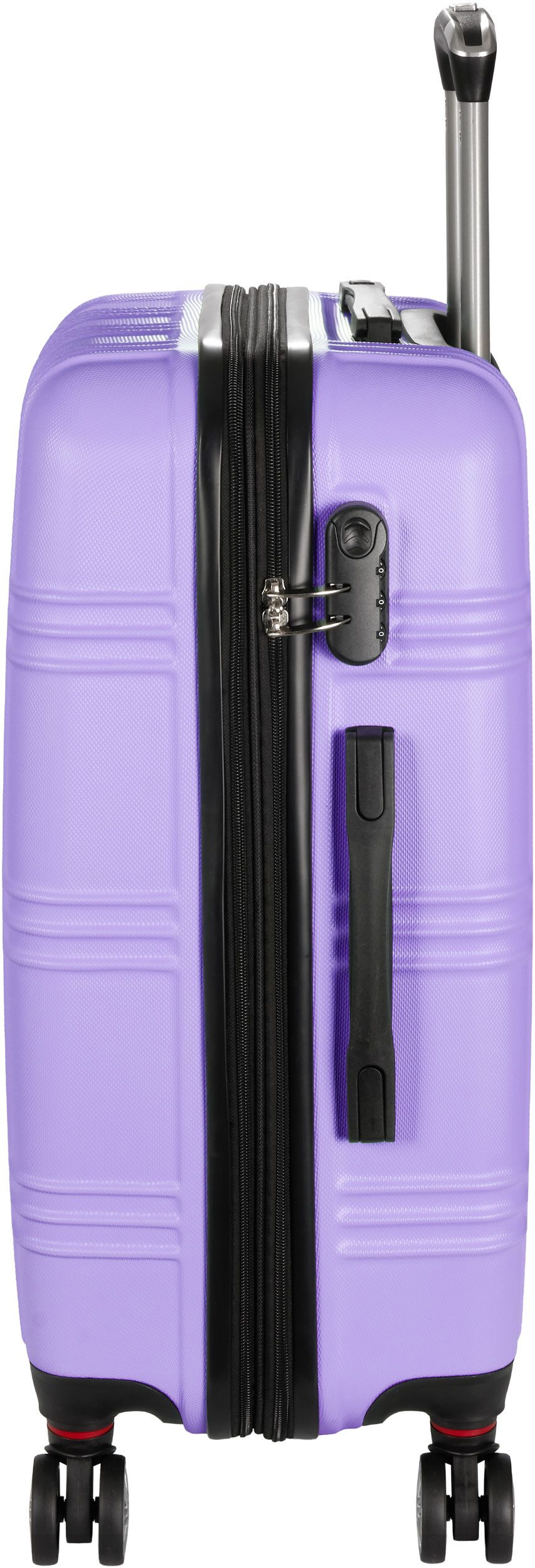 BRUBAKER Koffer Bahamas - Erweiterbarer Rollkoffer mit Zahlenschloss - 43 x 67 x 29 cm, 4 Rollen, Trolley Reisekoffer mit versenkbarem und komfortablem Teleskopgriff