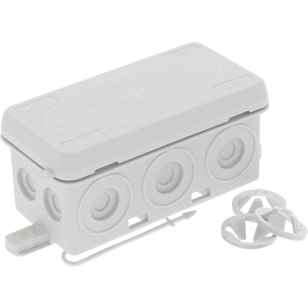 WISKA Verteilerbox Wiska 10110195 Abzweigkasten (L x B x H) 86 x 44 x 41 mm Grau IP55 10