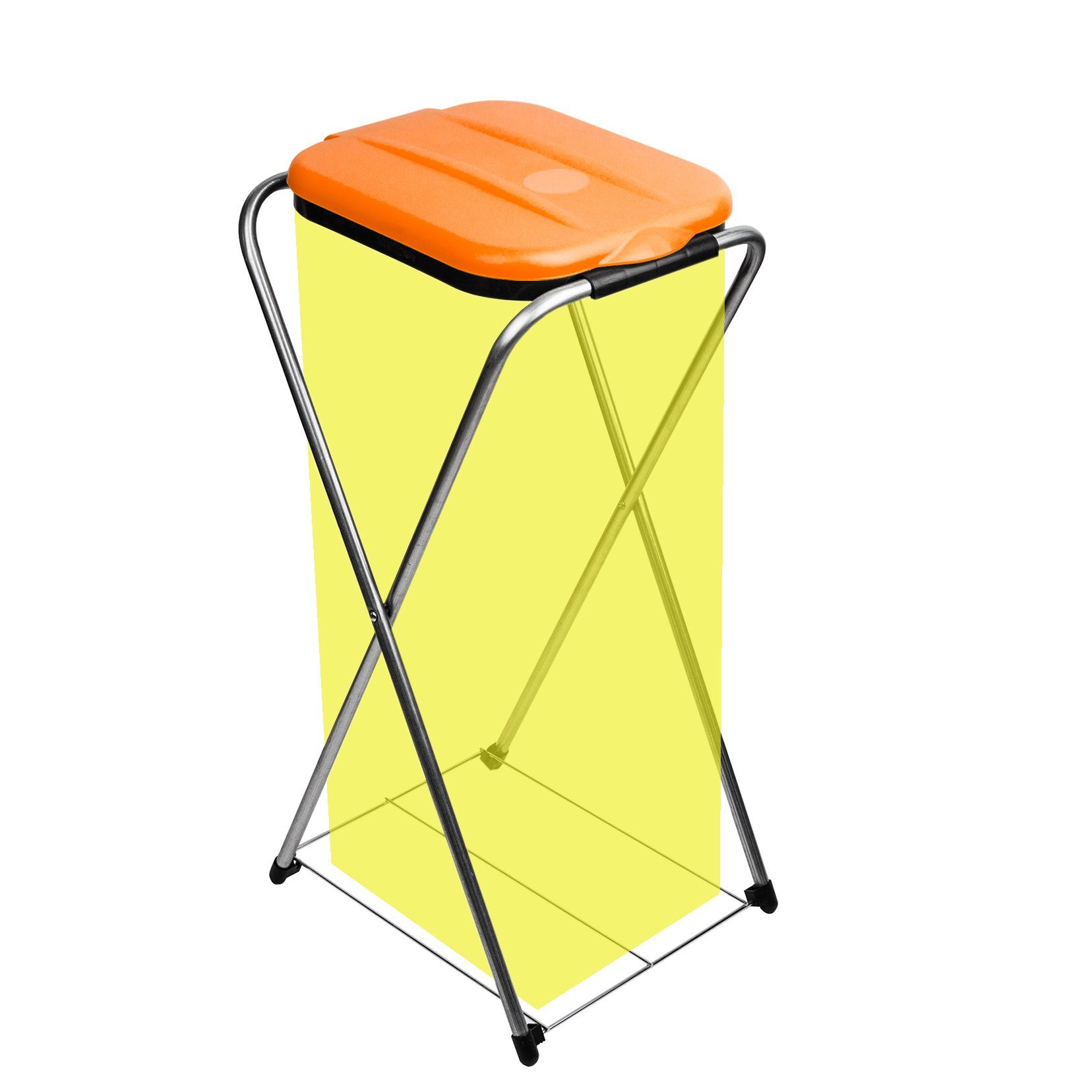 BigDean Müllsackständer »EasyFix ORANGE 120L − Müllbeutelhalter mit