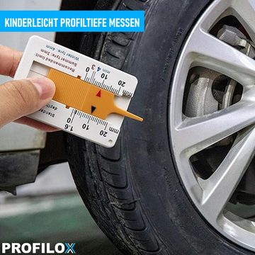 MAVURA Schlüsselanhänger PROFILOX Reifenprofiltiefenmesser Reifenprofil Profiltiefenmessser, Messgerät Tiefenmesser PKW LKW Motorrad Anhänger