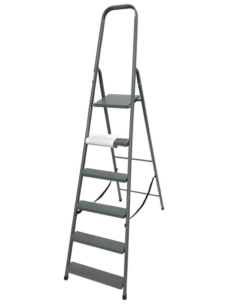 VaGo-Tools Vielzweckleiter VaGo Haushaltsleiter Leiter Stahl 6 Stufen (Stück)