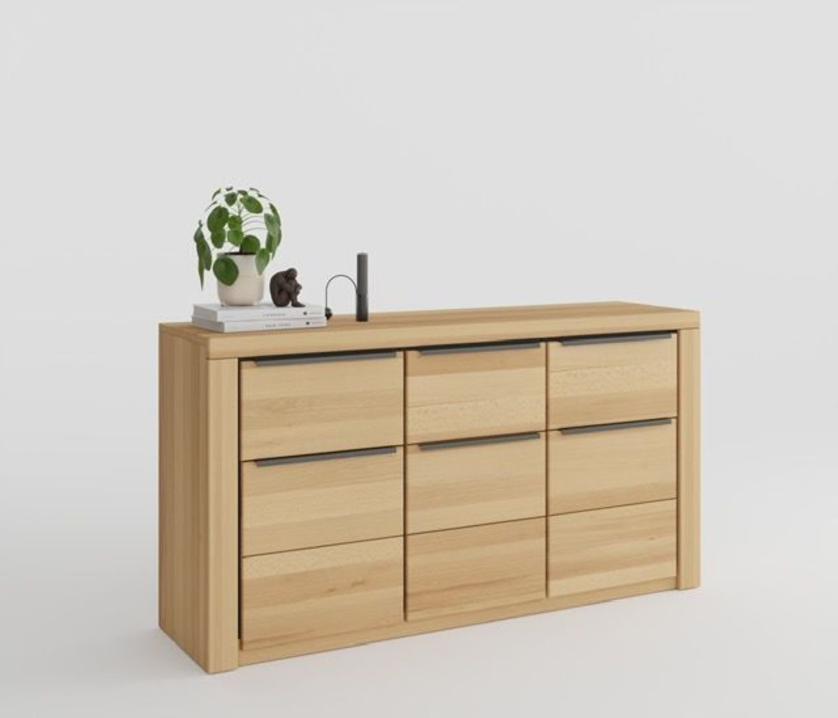 ELFO Sideboard Sideboard Kommode Brest Kernbuche geölt Teilmassiv Breite 160cm