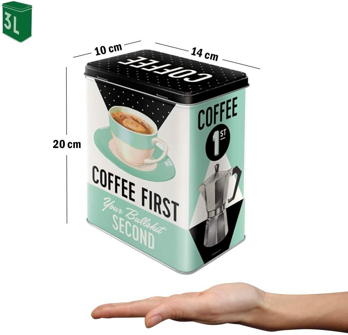 Nostalgic-Art Vorratsdose Kaffeedose Blechdose - Coffee First