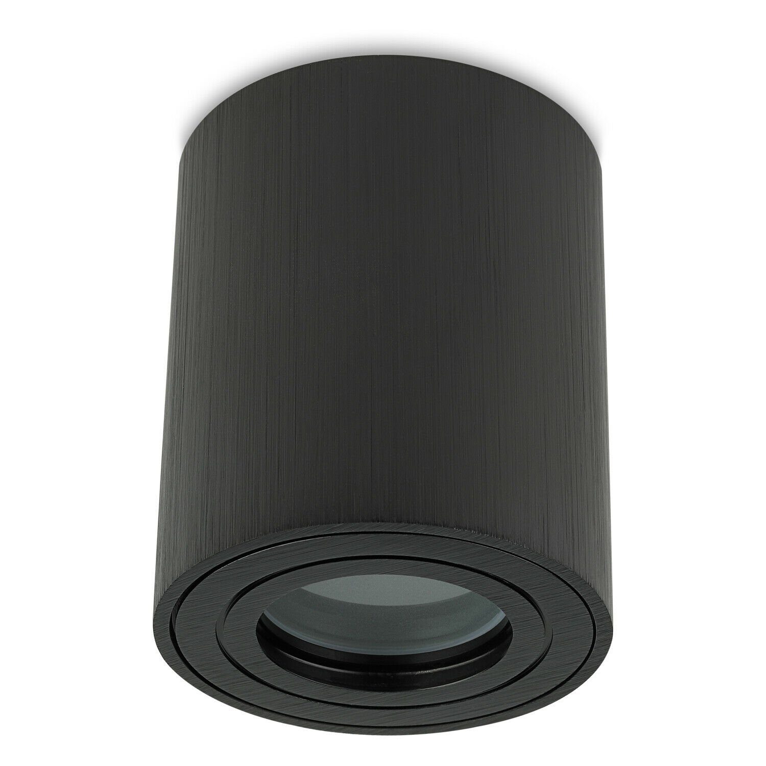 Sweet LED Aufbauleuchte Bad GU10 Aluminium schwarz IP44 Deckenspot Badezimmer, ohne Leuchtmittel, Aufbaustrahler LED, Aufbauspot, Deckenstrahler