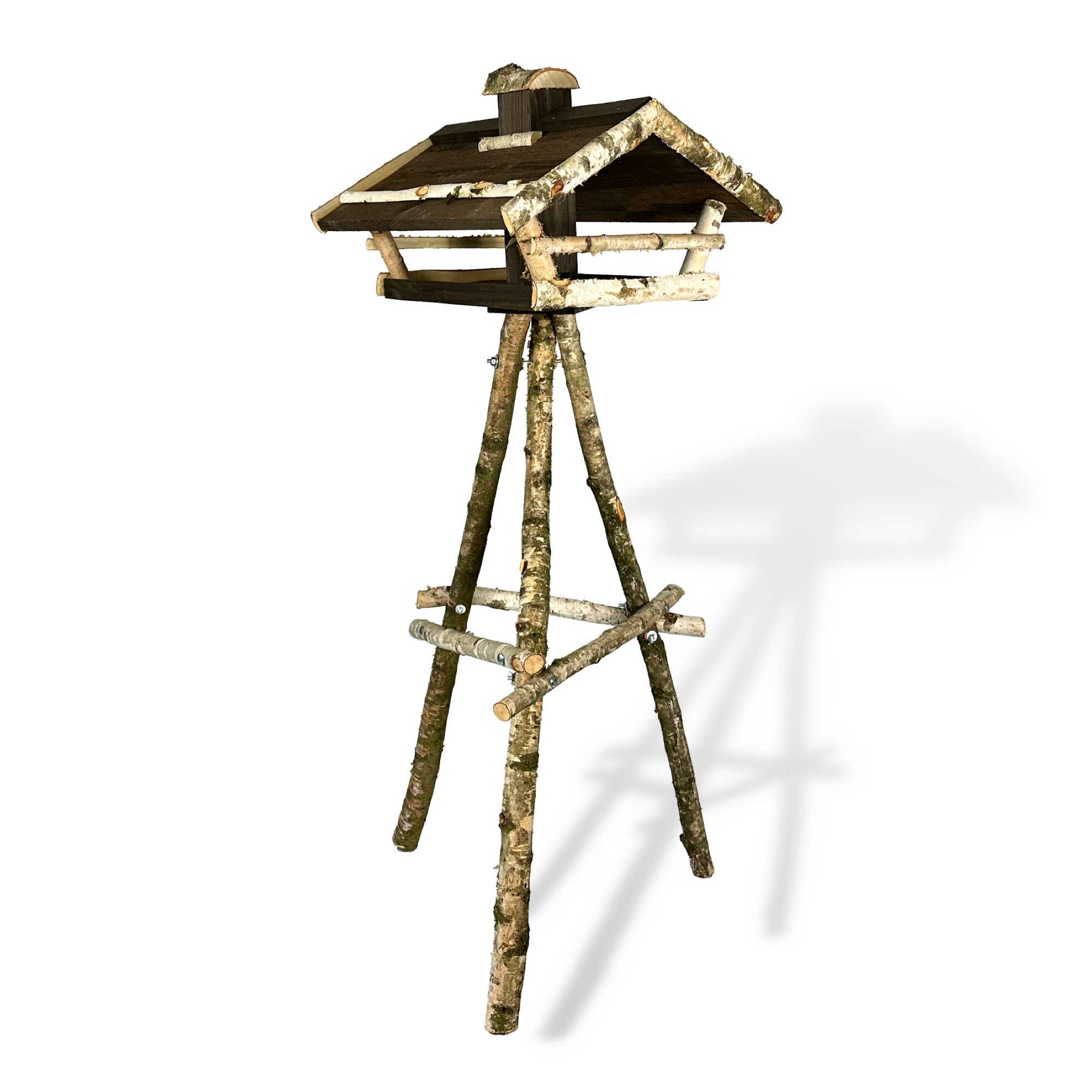 gartenetage Vogelhaus Birkenfutterstelle mit Holzdach inkl. Ständer, liebev günstig online kaufen