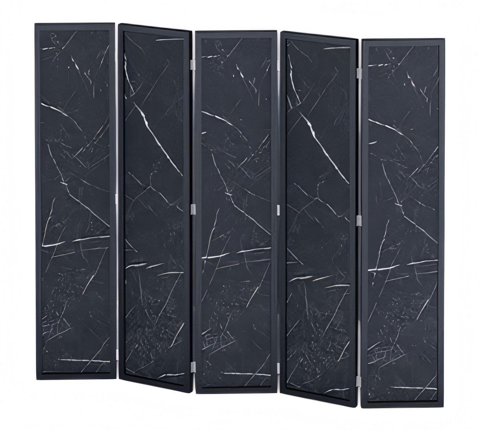 JVmoebel Paravent Schwarzer moderner Перегородки aus MDF für Wohnzimmer und Büro (5 St), Made in Europe