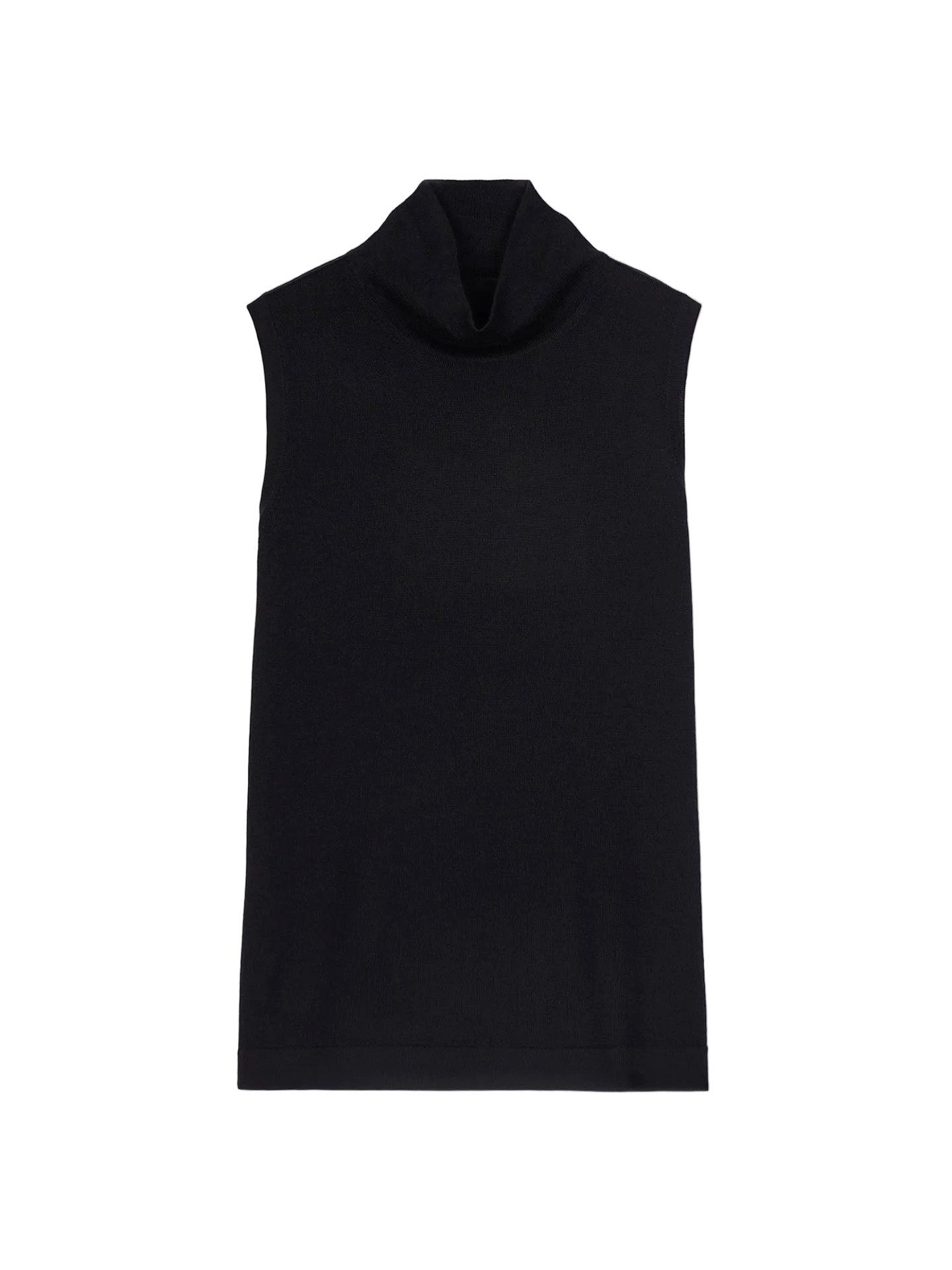 Stricktop Kaschmir-Seiden-Top mit hohem Kragen