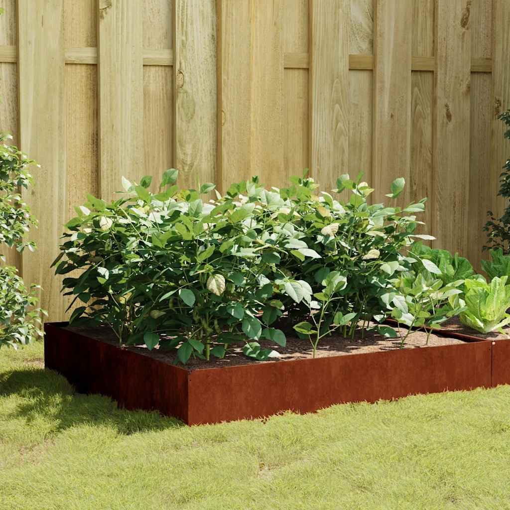 vidaXL Hochbeet Hochbeet 100x100x33,5 cm Cortenstahl (1 St)
