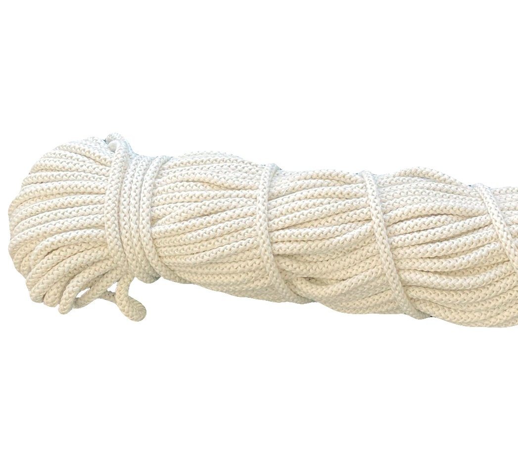 Thumbnail - Mississhop Kordel 100 m / Ø 5 mm / Ø 3 mm Baumwollkordel Seil Kordel 100 % Baumwolle