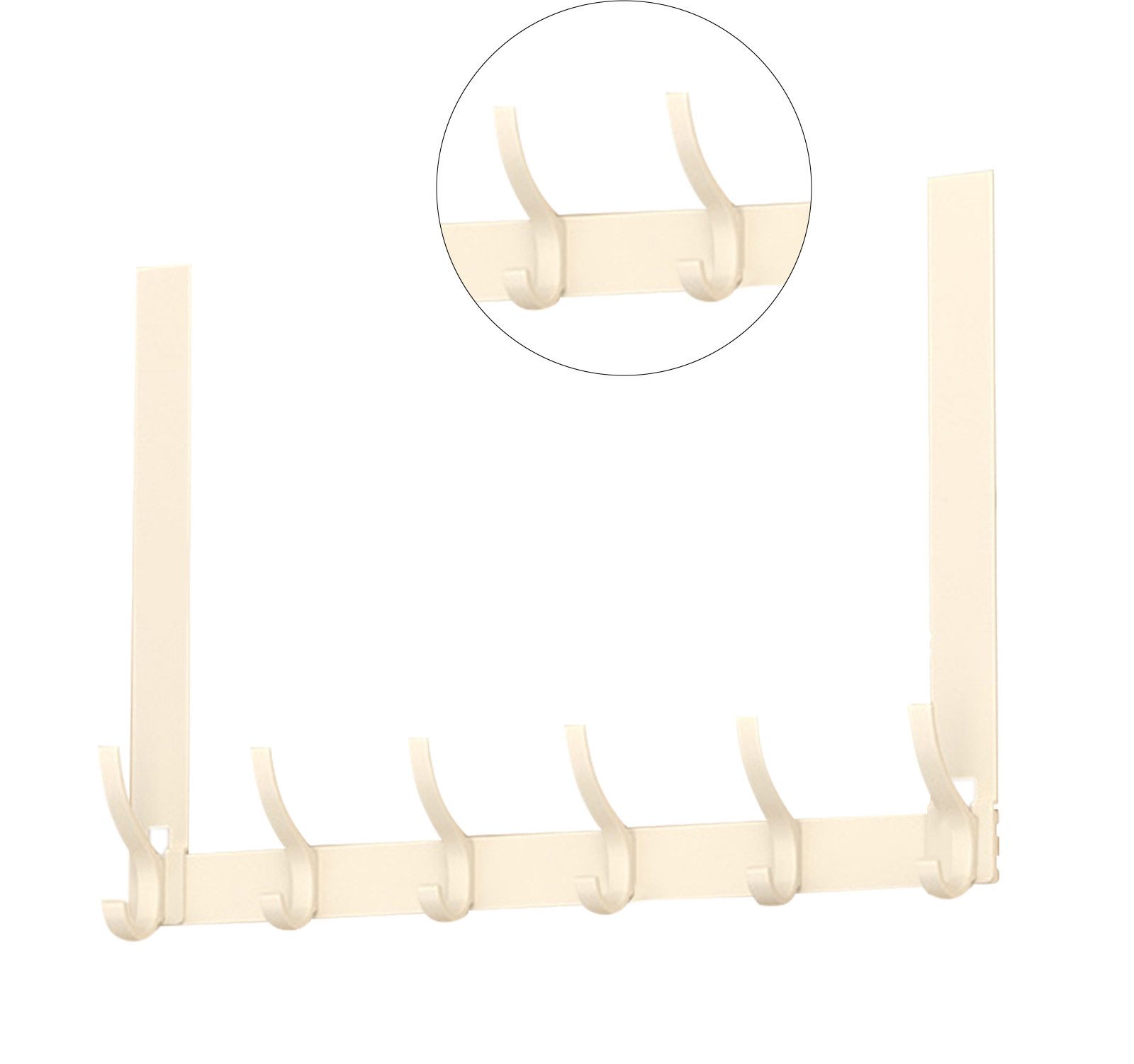 REDOM Türhaken Türhakenleiste Türgarderobe mit 6 Doppelhaken, Jacken, Mänte günstig online kaufen