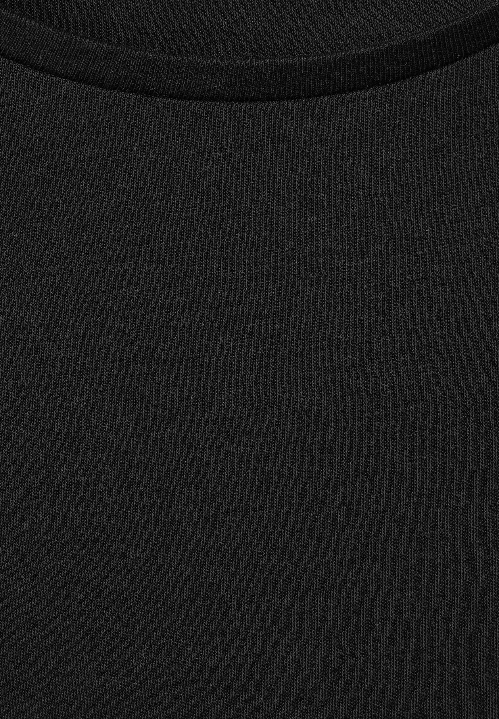 Black shirt basic STREET slee ONE 3/4 Kurzarmshirt interlock