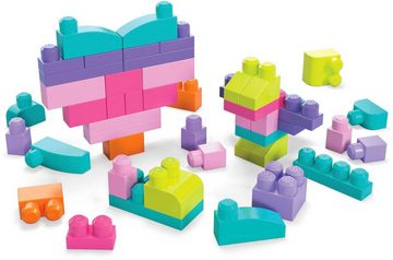 MEGA BLOKS Spielbausteine Mega Bloks Bausteinebeutel, Groß 80 Teile, pinkfarben, (80 St)