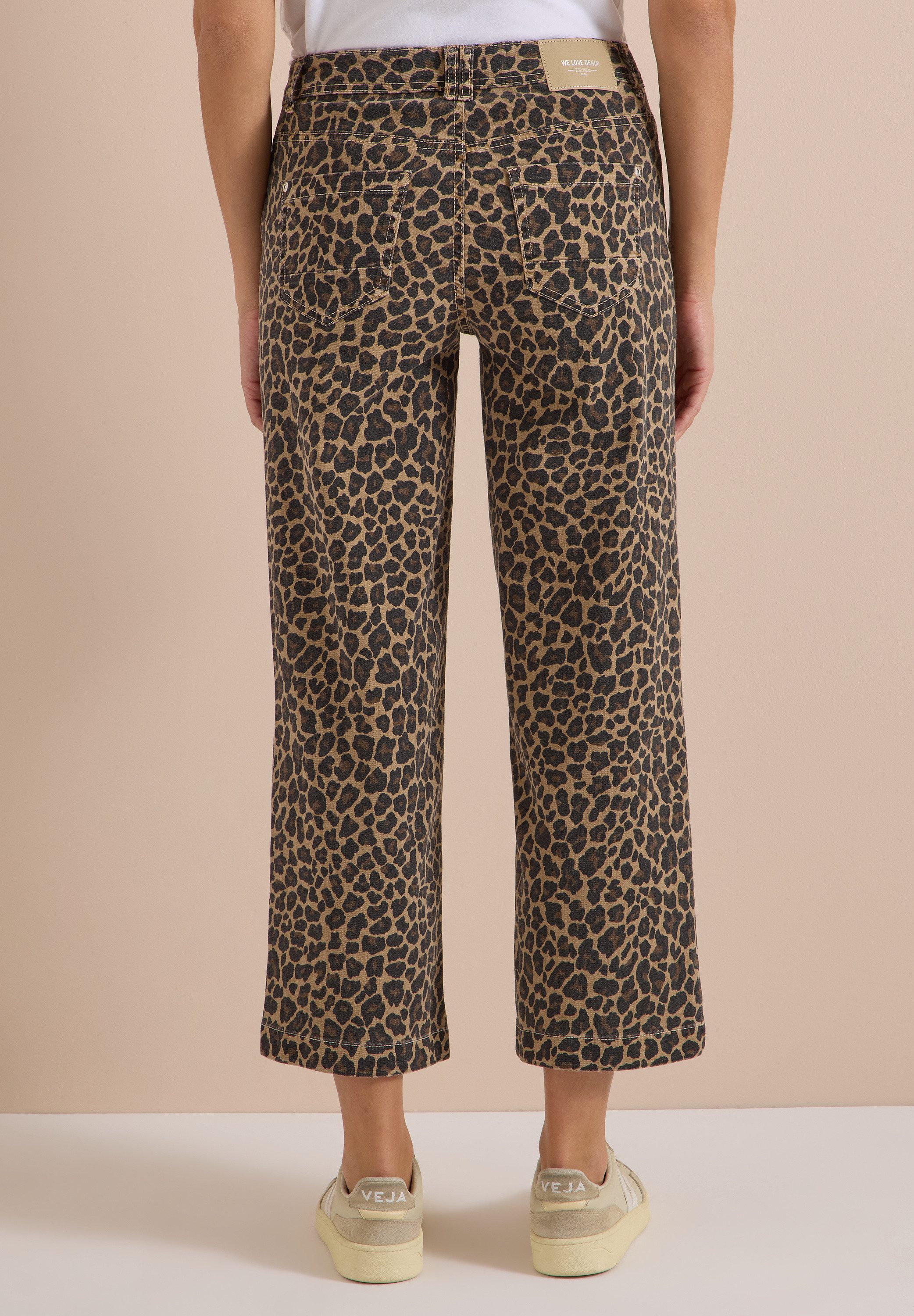 CECIL Loose-fit-Jeans mit Leo-Muster