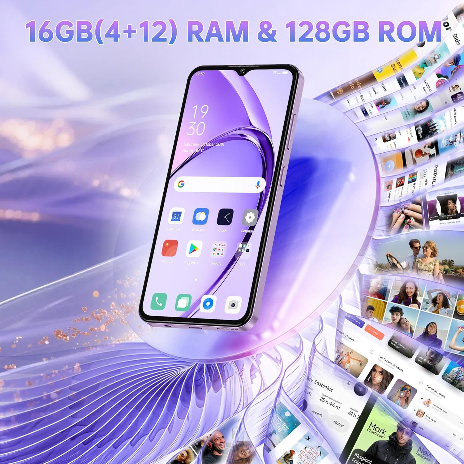 OUKITEL C2 Handy Ohne Vertrag Android 14 Smartphone (16,56 cm/6.52 Zoll, 128 GB Speicherplatz, 13 MP Kamera, 5000mAh, 16GB RAM 128GB ROM, 6,52'' Display, GPS, 4G Dual SIM)