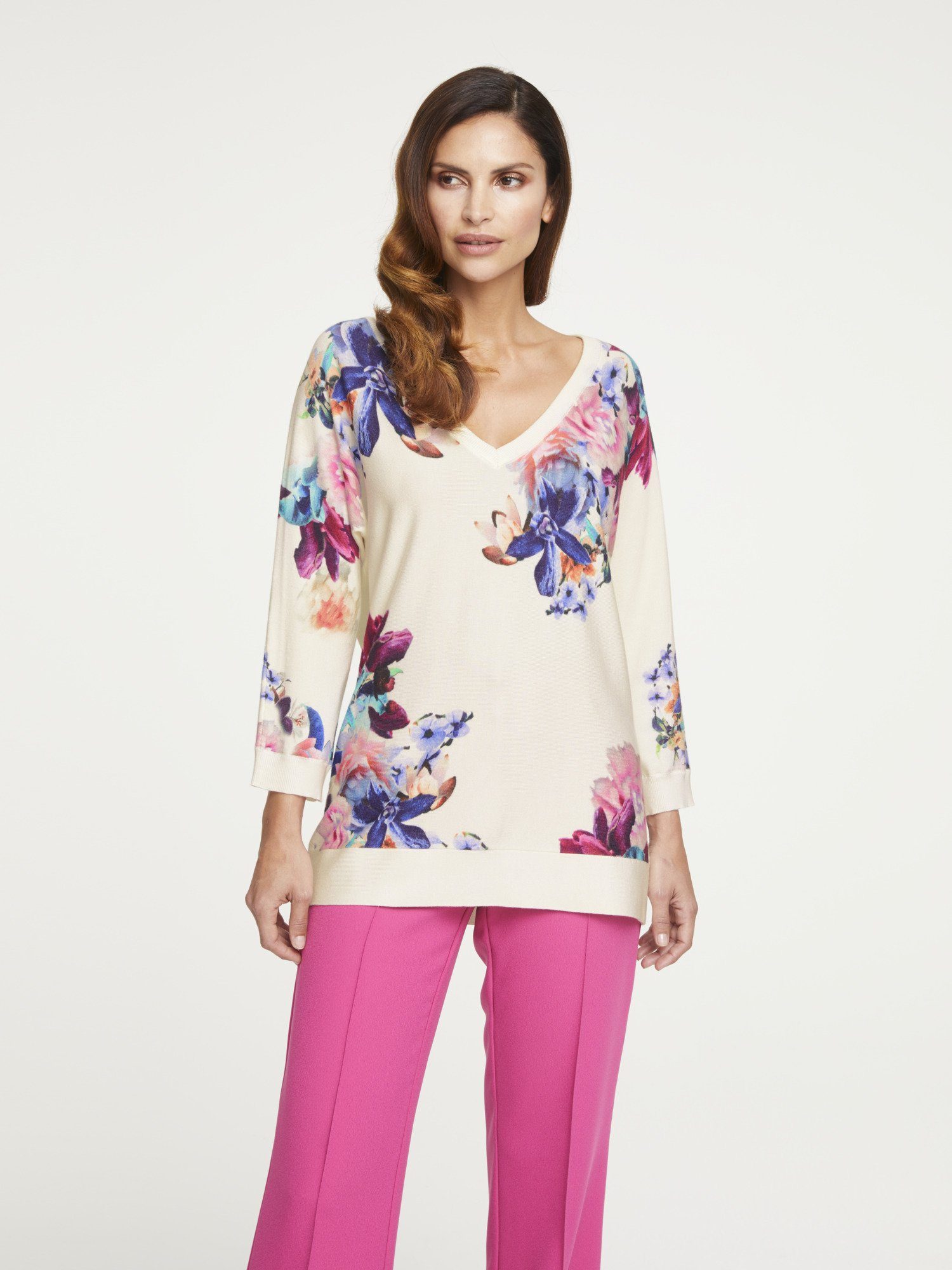 ASHLEY BROOKE by Heine Druckpullover mit Blüten, Im Trend: Blumenmuster