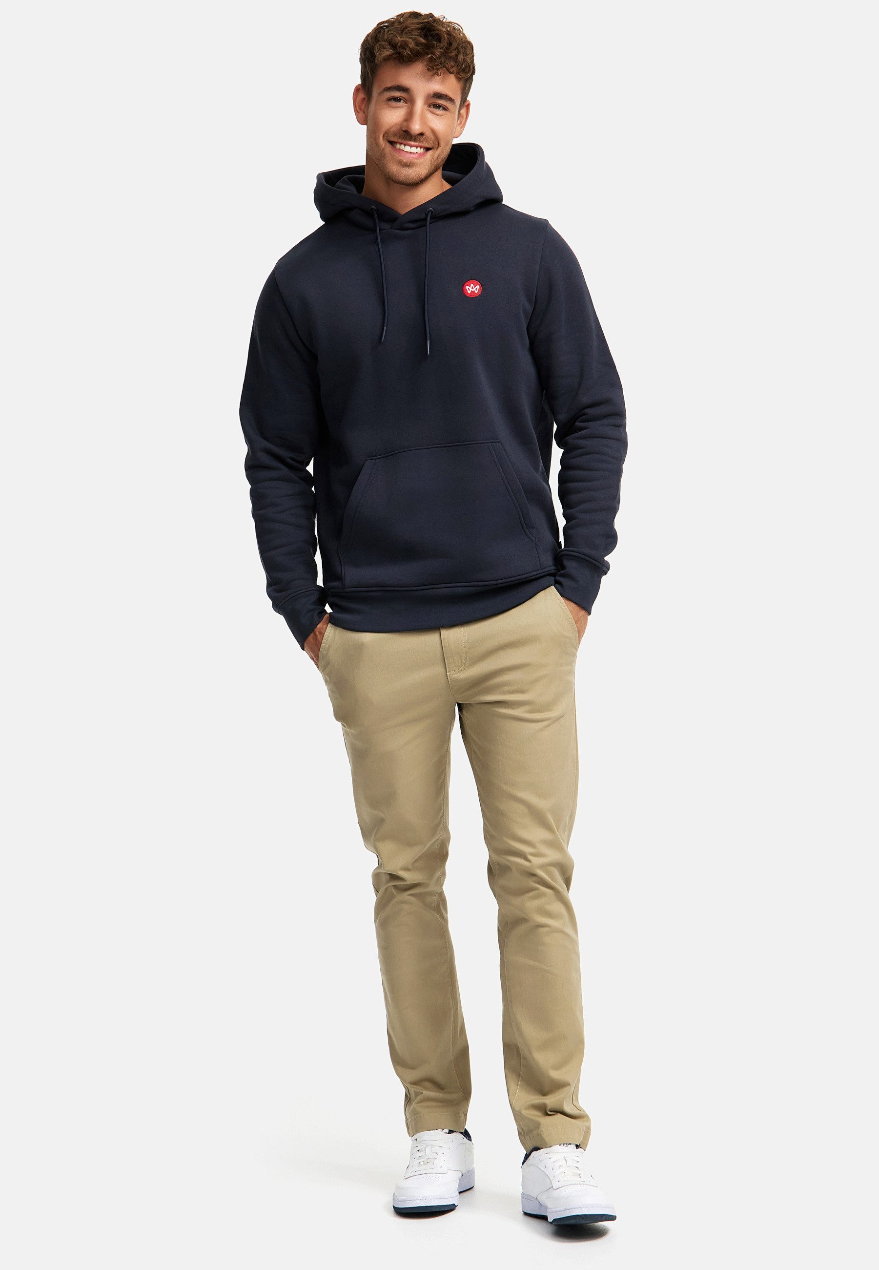 Kronstadt Hoodie Herren KSLars Sweatshirt Kapuze Herrenhoodie (Sweatshirt) Hoodie mit dezentem Logoprint auf der Brust