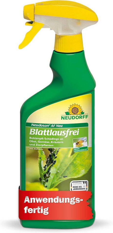 Neudorff Insektenspray Neudosan AF Neu Blattlausfrei, 500 ml, Einzelprodukt, Anwendungsfertiges Blattlausfrei Spray mit Überkopf-Sprüher, Kontaktmittel mit Kali-Seife gegen Pflanzenschädlinge