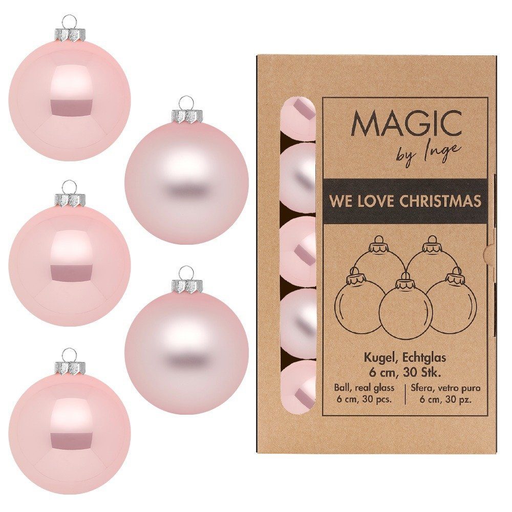 Holly & Jolly Weihnachtsbaumkugel, Weihnachtskugeln Glas 6cm 30 Stück - Lovely Magnolia