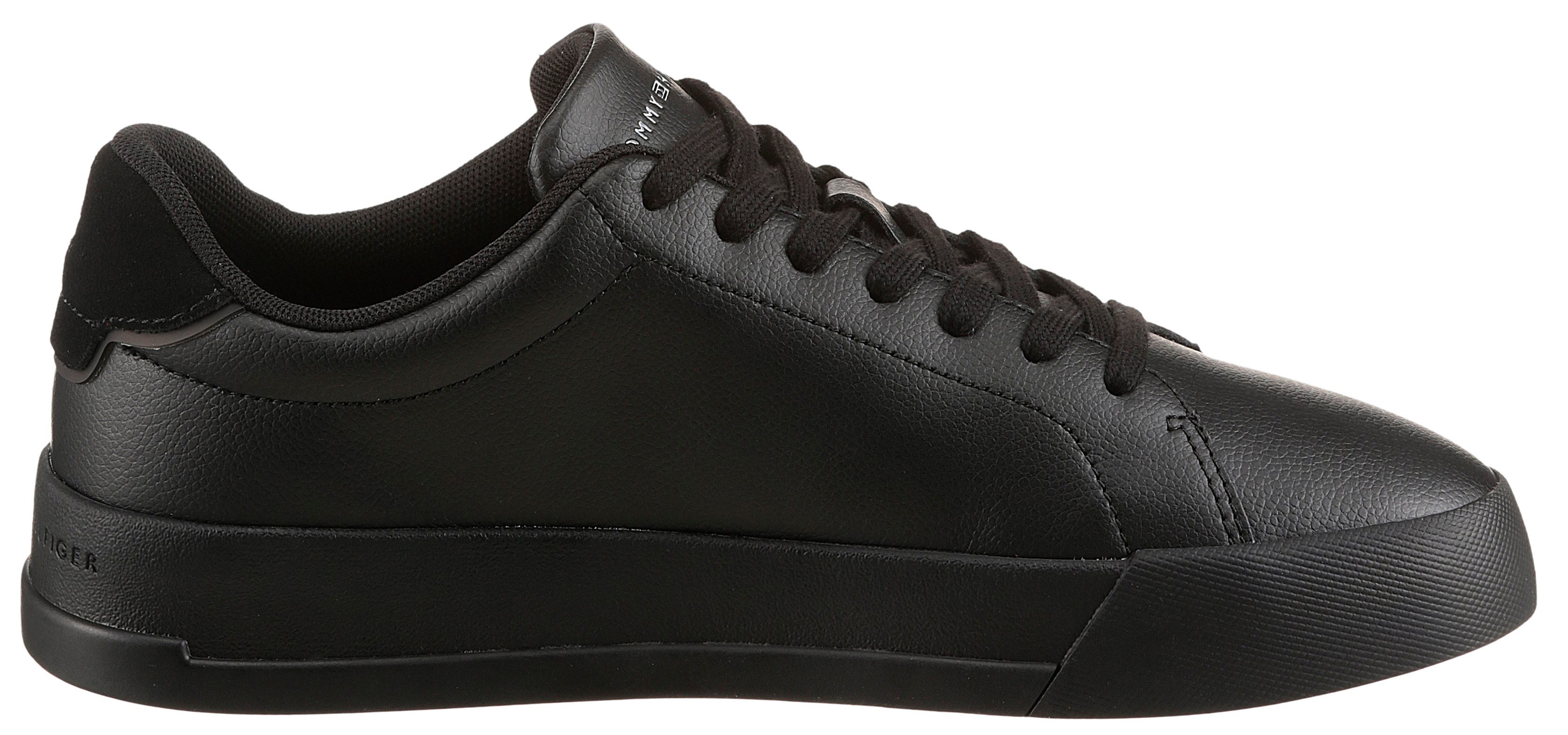Tommy Hilfiger TH COURT LTH DETAIL ESS Sneaker, Freizeitschuh, Halbschuh, Schnürschuh mit seitlichem Logoschriftzug – Bild 4 von 5