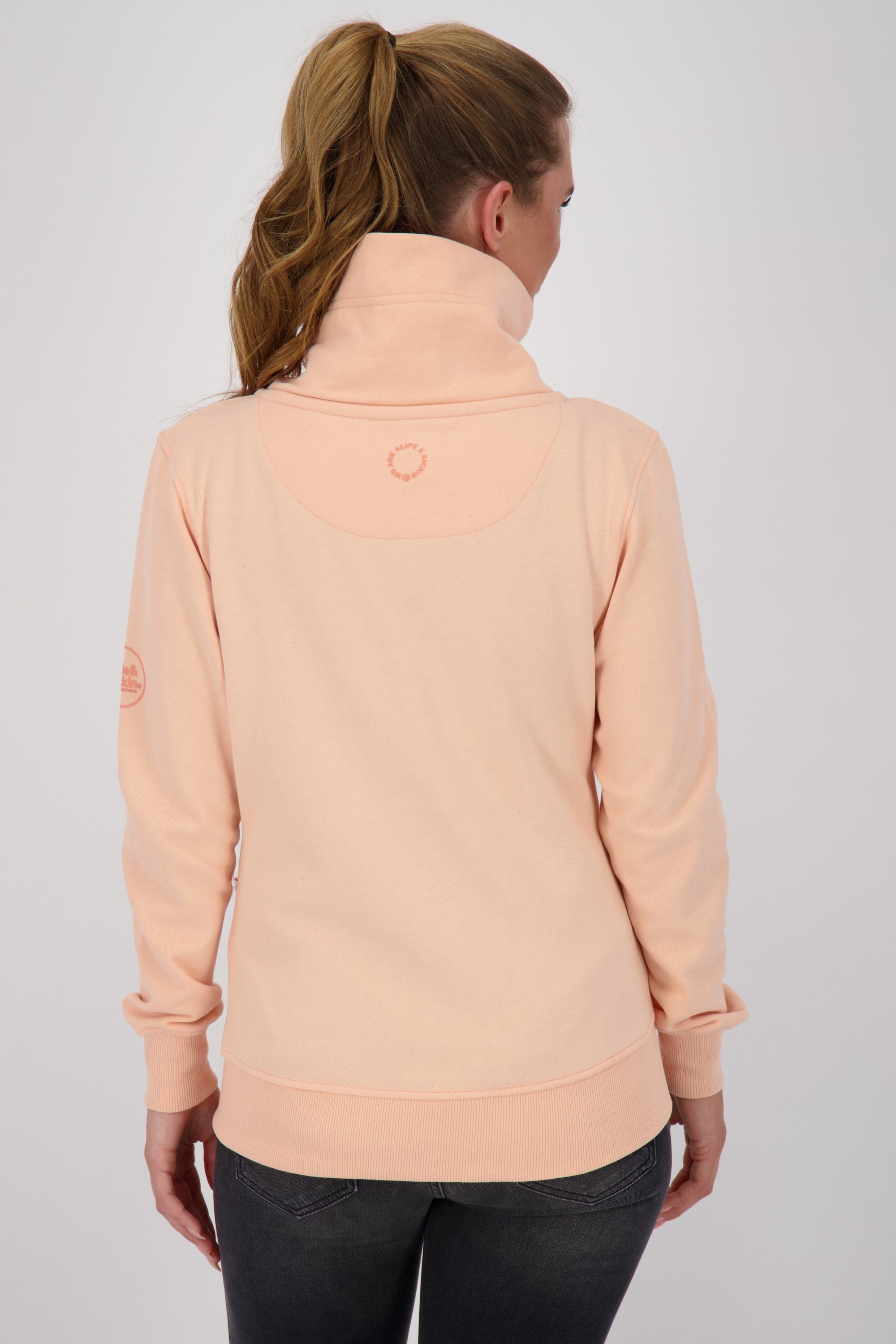 Sweatjacke apricot Kapuzensweatjacke Damen Kickin VivianaAK & Alife melange Sweatjacket A