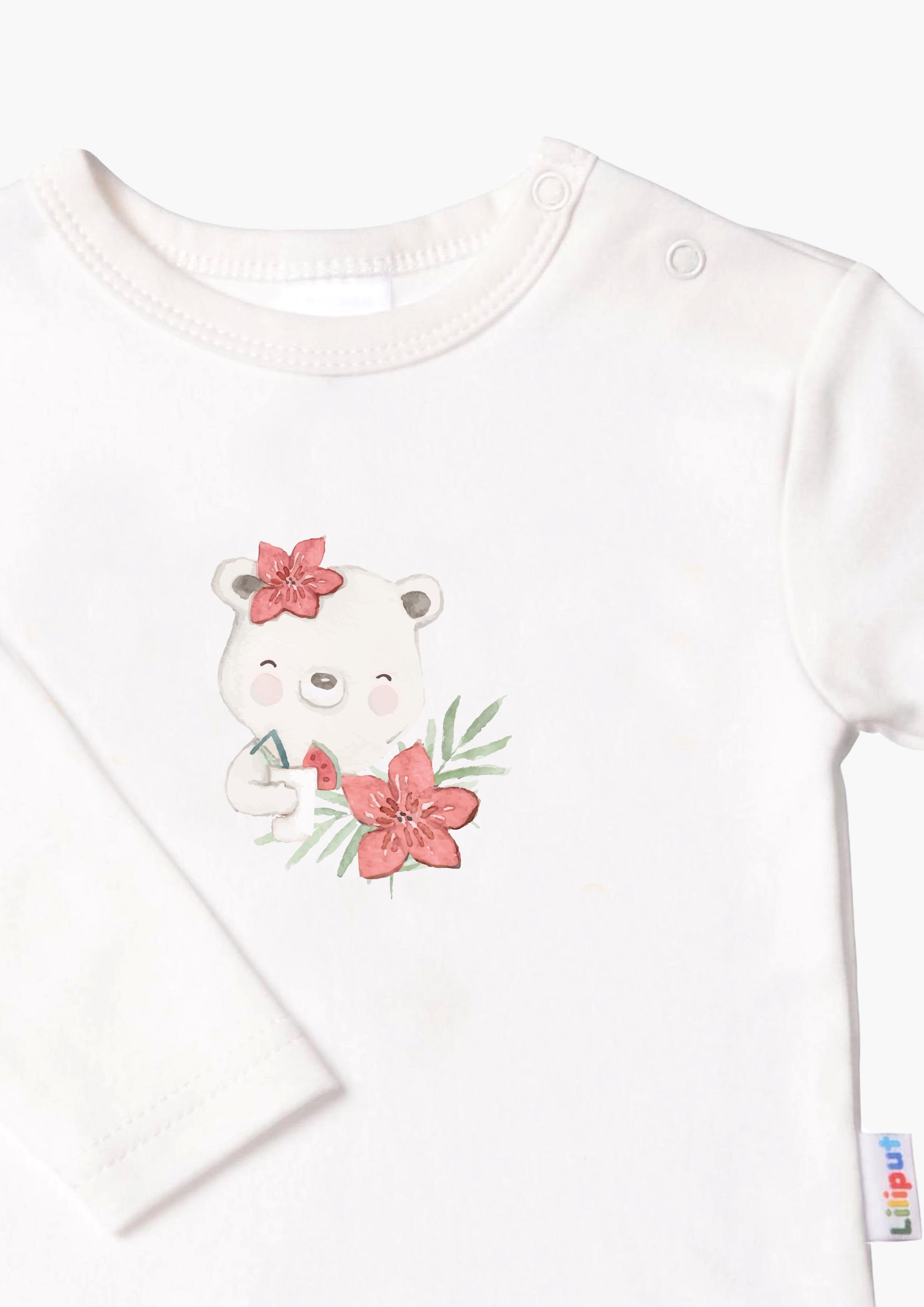 Liliput Langarmshirt Happy Bear mit Druckknöpfen auf der Schulter