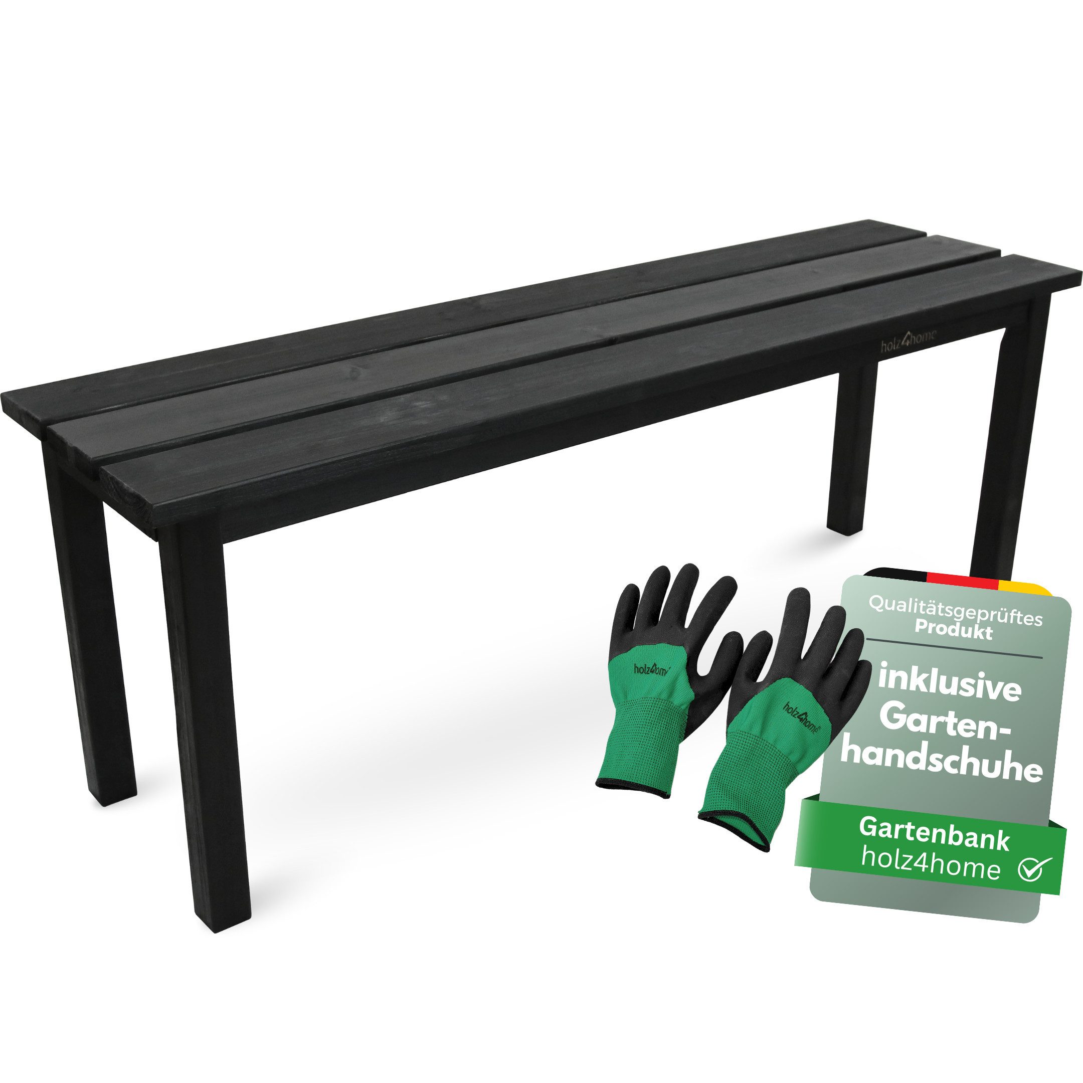 Gartenbank Kleine Sitzbank aus Holz I Ohne Lehne