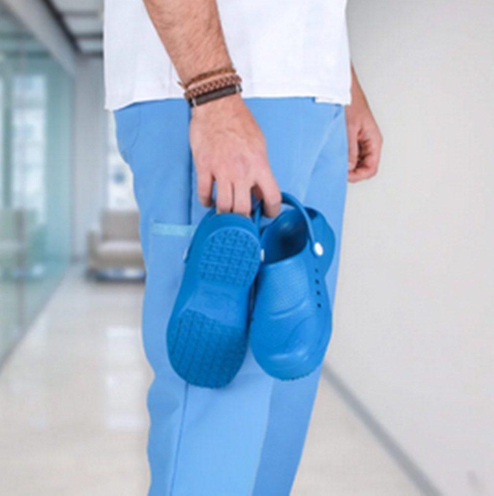 Feliz Caminar Clogs Berufsschuhe Flotantes Evolution rutschfest Azul (Blau) Clog extraleicht