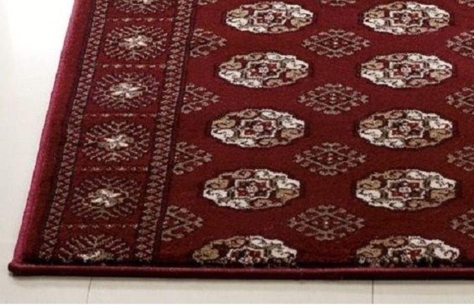 Peyer Syntex Läufer Teppichläufer classic Design, rot, Rechteckig, Höhe: 13 mm, mit Bordüre Design Buchara