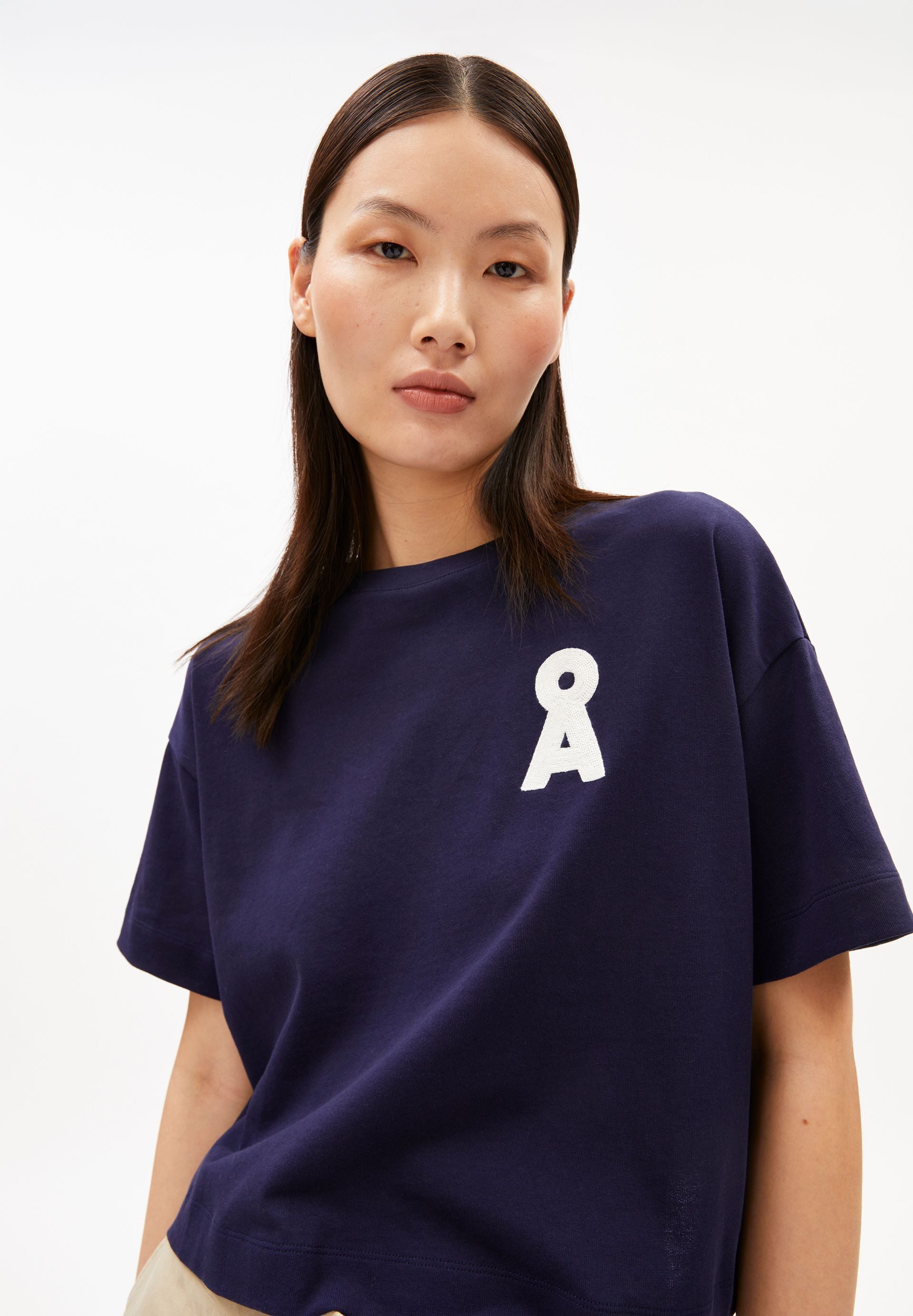 Armedangels T-Shirt ALBERTARAA T-Shirt aus recyceltem Baumwoll Mix Loose Fit