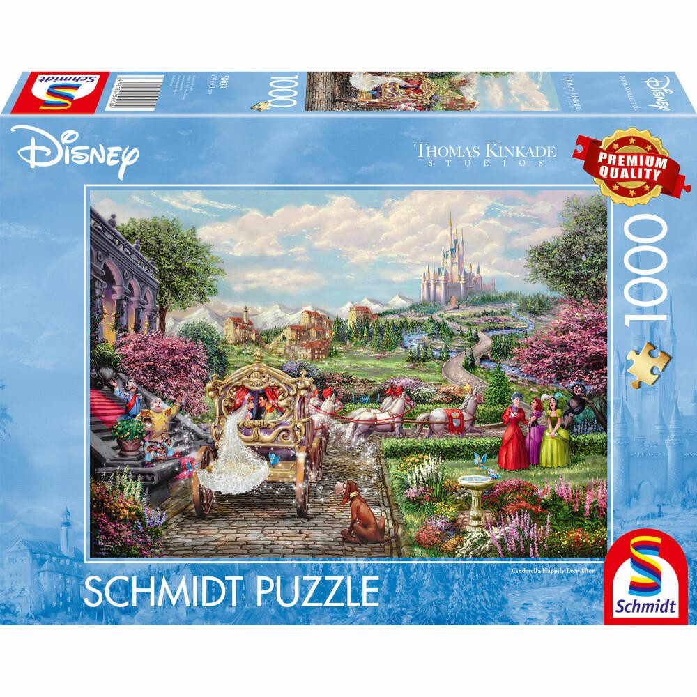 Schmidt Spiele Puzzle Disney Cinderella Happily Ever After Kinkade, 1000 Puzzleteile