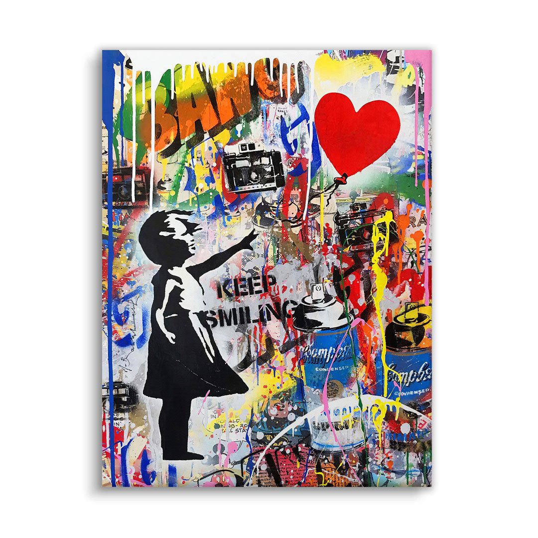 Wandbild Follow your Heart Streetart