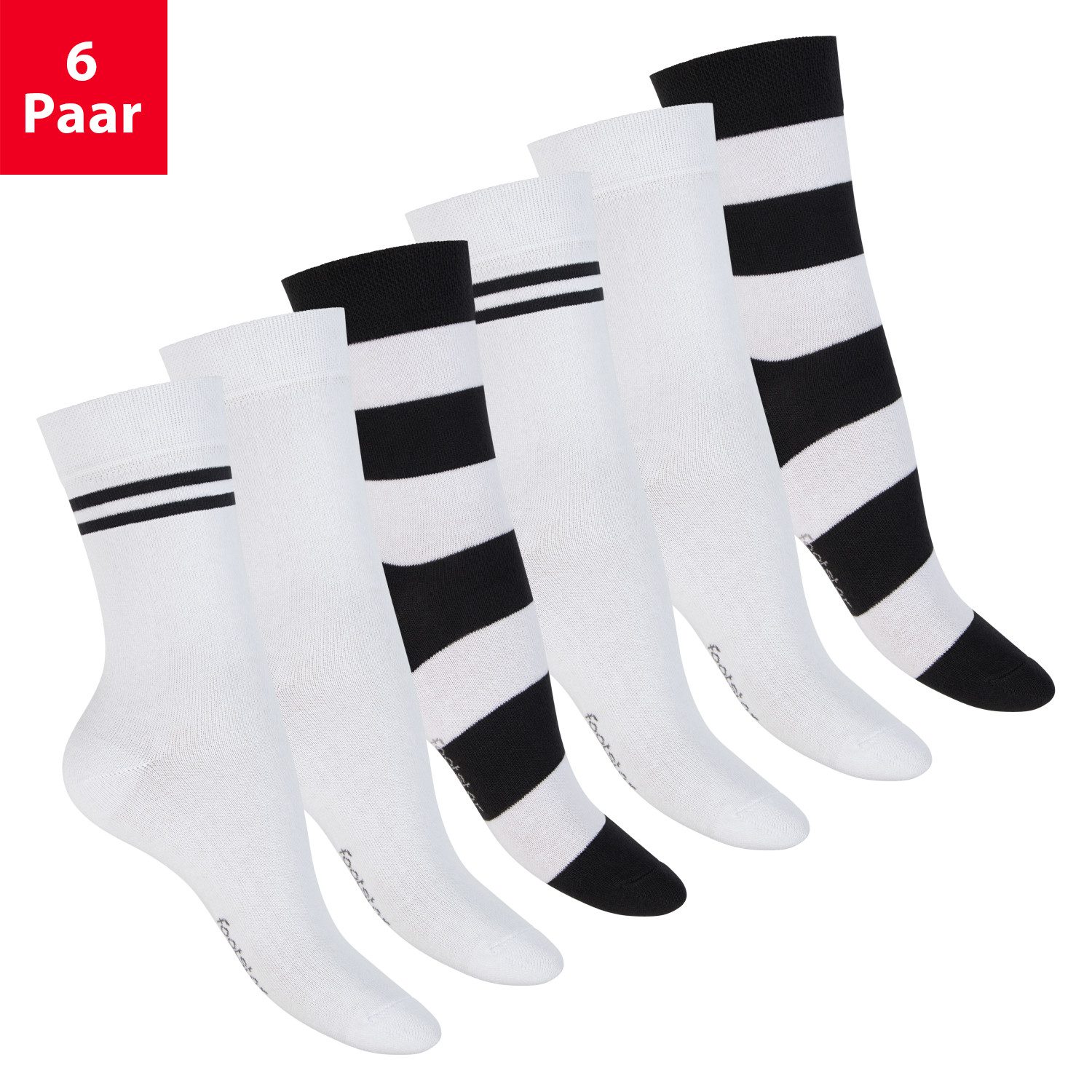 Footstar Носки Damen Ringel Носки (6 Paar)
