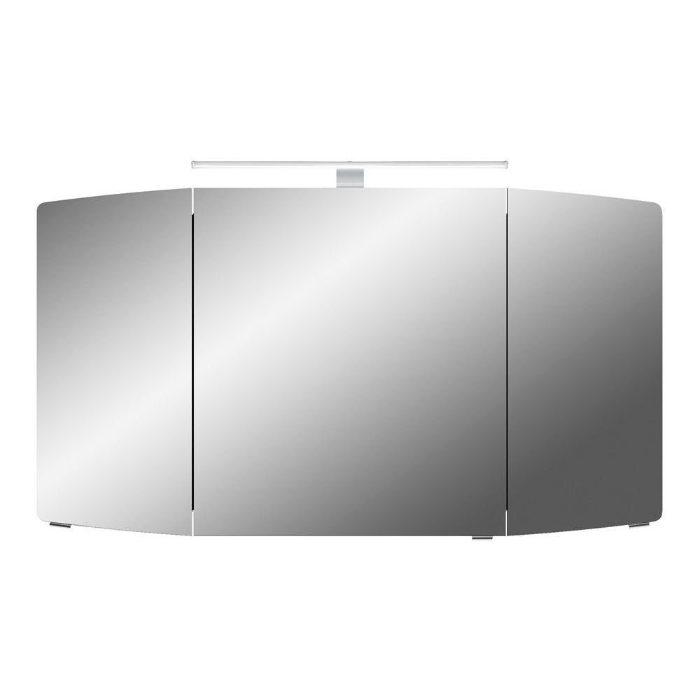 Badmöbel Lomadox Spiegelschrank : 120 Struktur graphit 120/67/17 cm LED-Beleuchtung, cm mit CERVIA-66