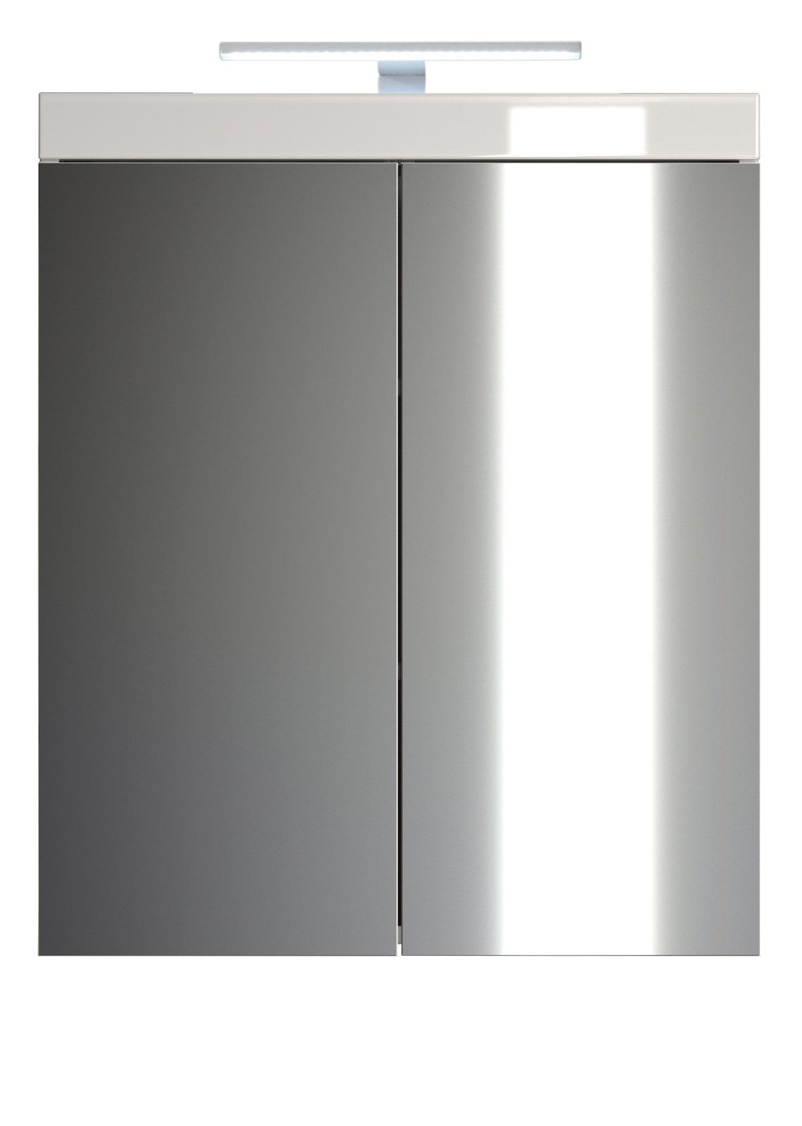 trendteam Badezimmerspiegelschrank Amanda (Hängeschrank 2-türig in weiß, 60 x 77 cm) Hochglanz