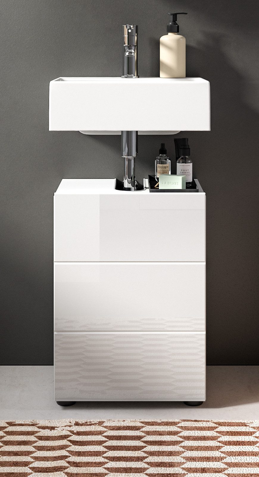 Inn.Furn Waschbeckenunterschrank Larik (Badschrank in weiß, Breite 40 cm) H günstig online kaufen