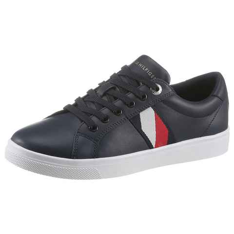 Tommy Hilfiger CORPORATE TOMMY CUPSOLE Sneaker mit seitlichen Streifen, Freizeitschuh, Halbschuh, Schnürschuh