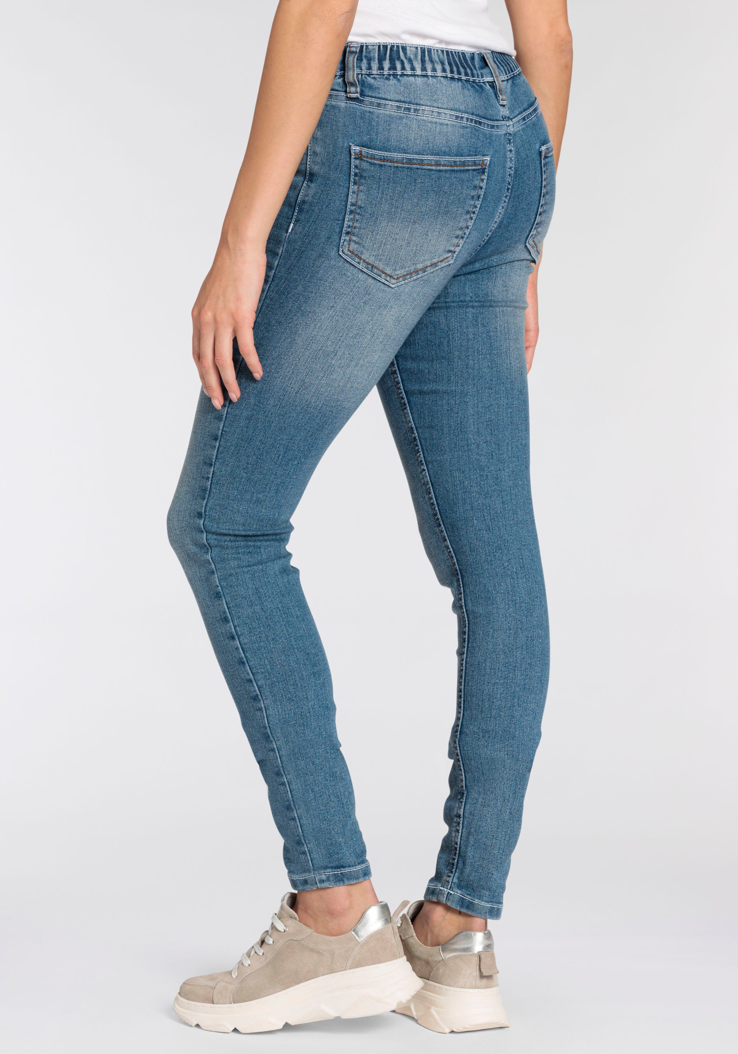 Flashlights Jeansjeggings (Packung, 2er-Pack) enge Passform, Röhrenjeans, Used-Look-Waschung, hohe Leibhöhe