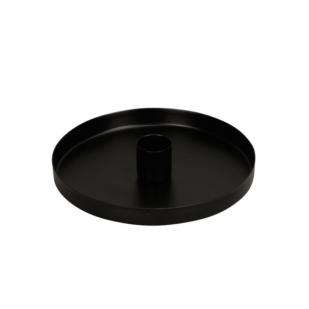 schwarz Posiwio aus schlichter Kerzenhalter K Kerzenteller BLACK Metall
