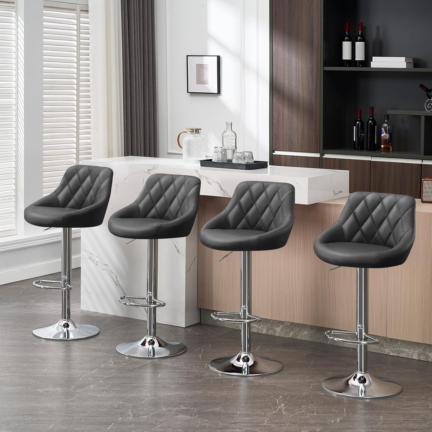 Woltu Barhocker (1 St), gepolsterte Sitzfläche Höhenverstellbar 360° Drehbar