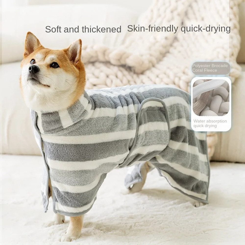 Mate for dogs Hundebademantel Hundebademantel Harko Hunde Bademantel waschbar kuschelig saugstark, für Hunde in versch. Größen